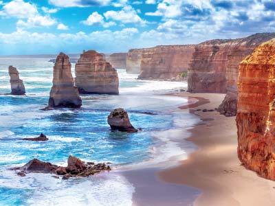 Twelve Apostles rock features in Port Campbell National Park