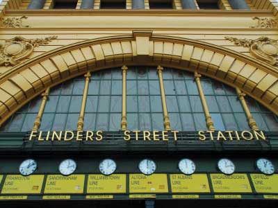 Iconic clocks at Flinder's Street Station