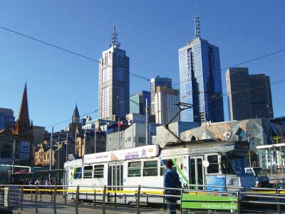 One of Melbourne's iconic trams