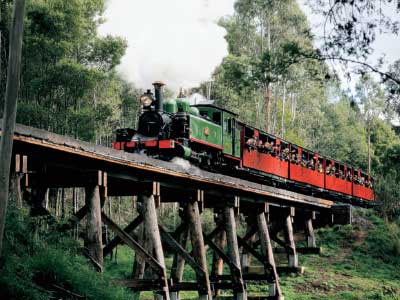 The iconic Puffing Billy steam train