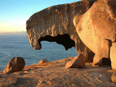 The unique Eagle Rock on Kangaroo Island