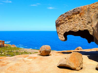 The unique Eagle Rock on Kangaroo Island