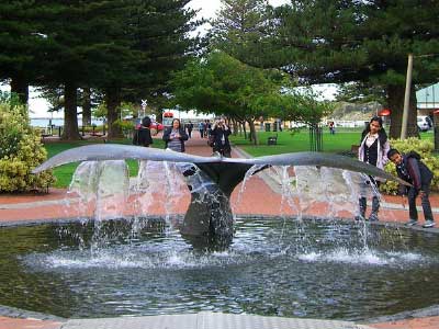 Whale tail fountain