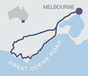 Great Ocean Road Tour Map