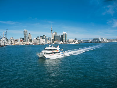 Cruise boat on Auckland Harbour