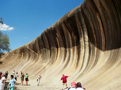 The amazing Wave Rock formation!