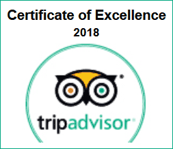 TripAdvisor certificate of excellence 2018